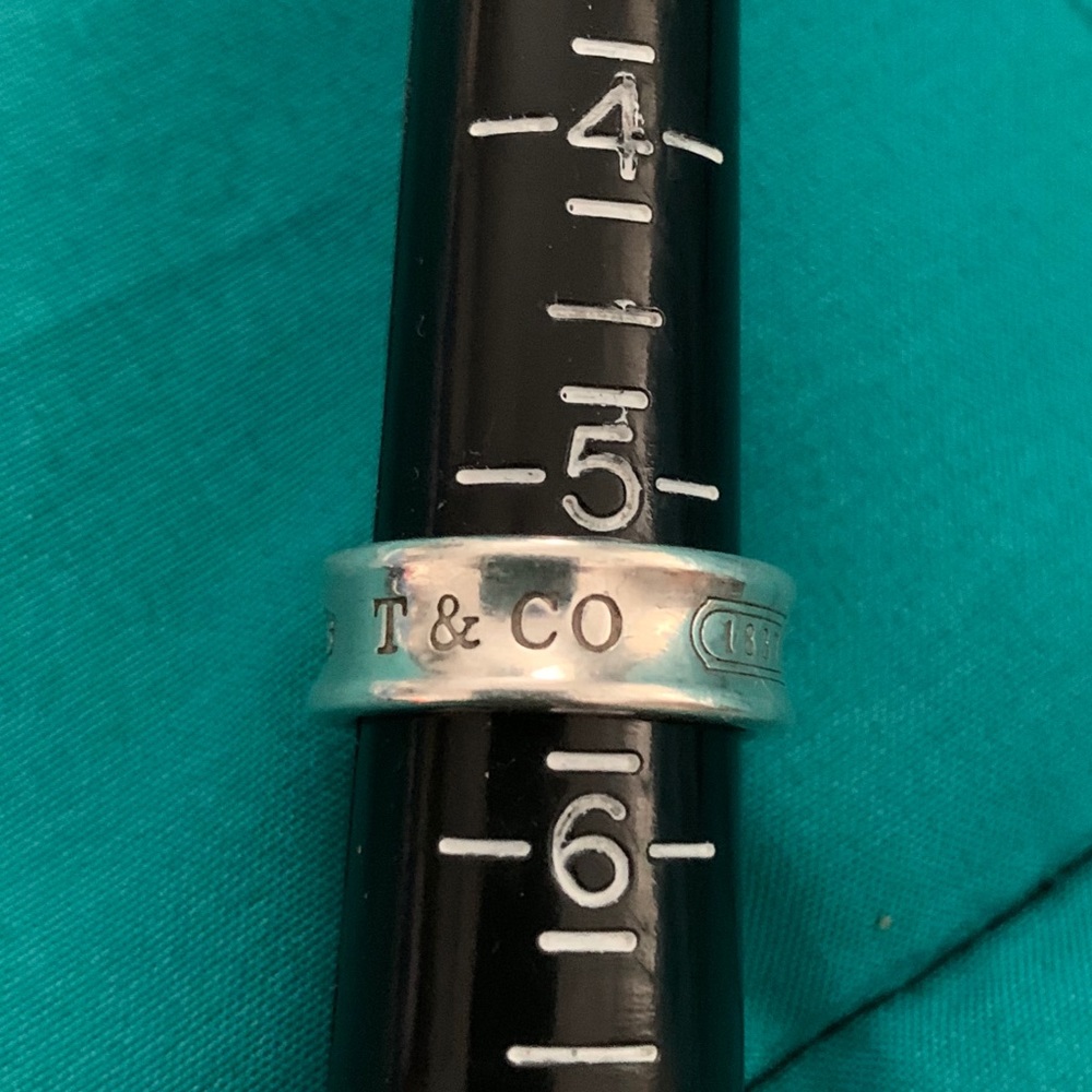 Authentic Tiffany and Co concave band ring